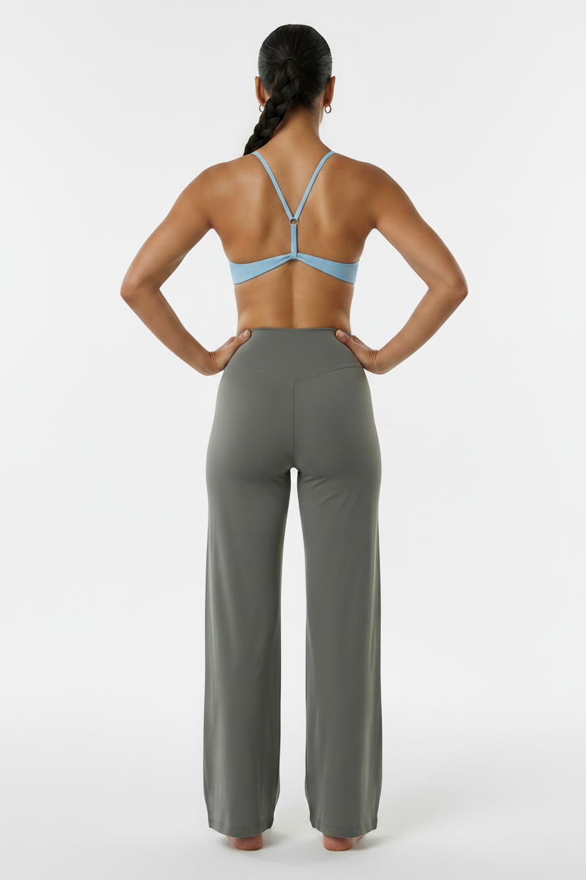 Confidence Bottoms in Khaki Grey - back view