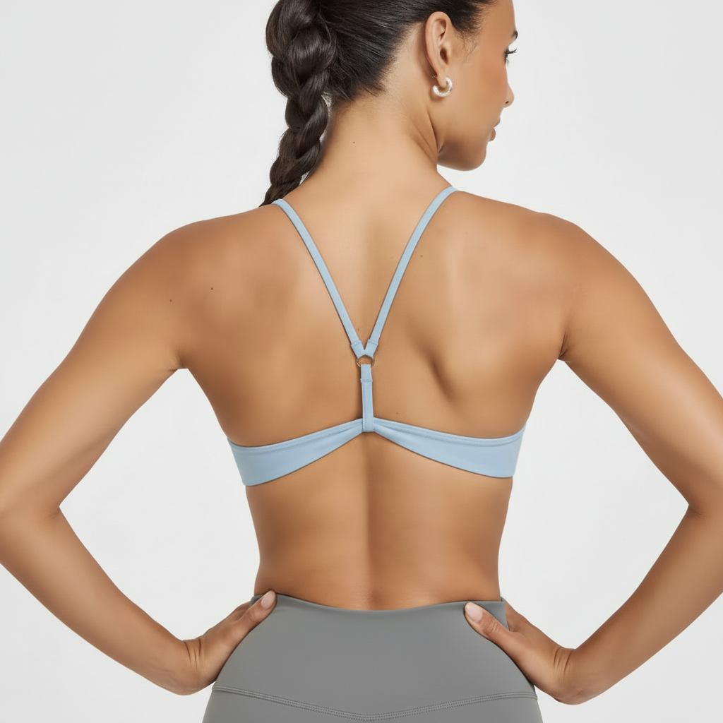 Confidence Bra - Sky Blue Tight Crop Replicated