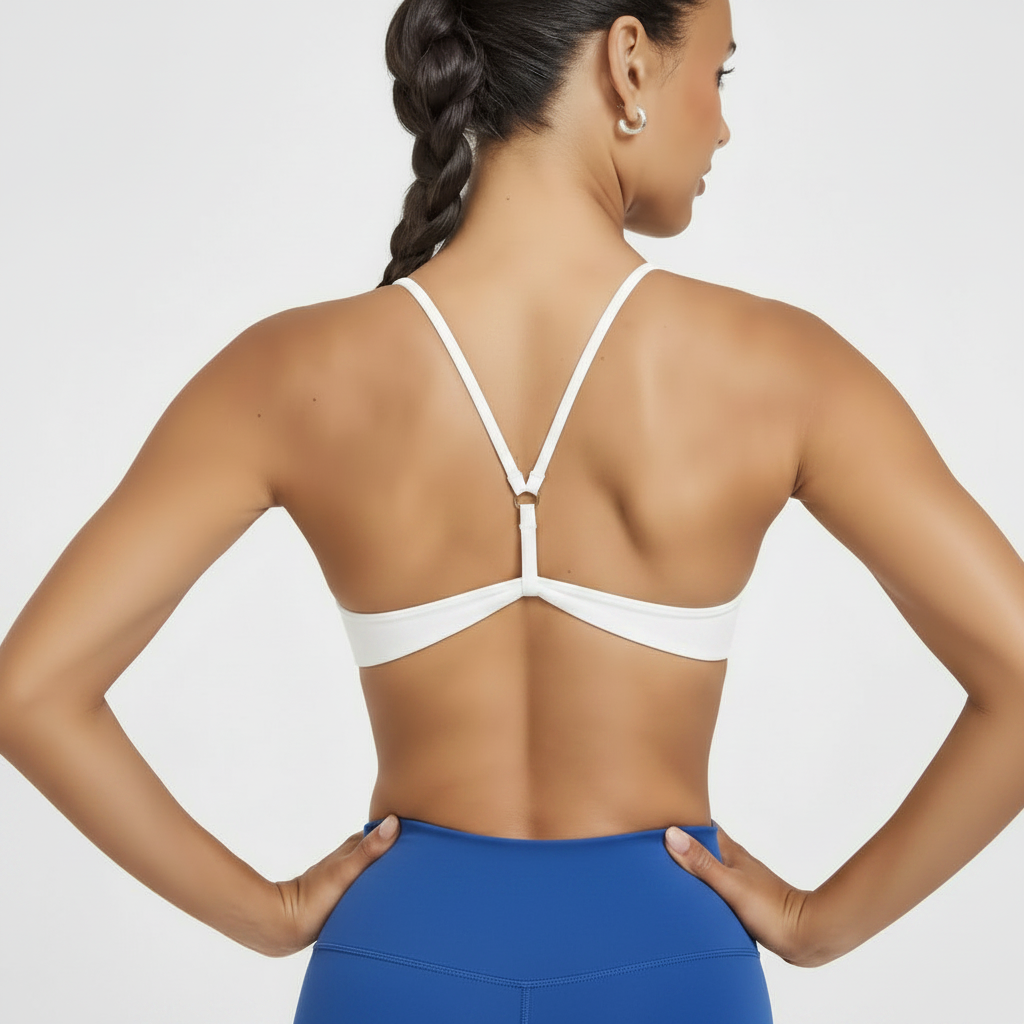 Confidence Bra - White & Royal Blue
