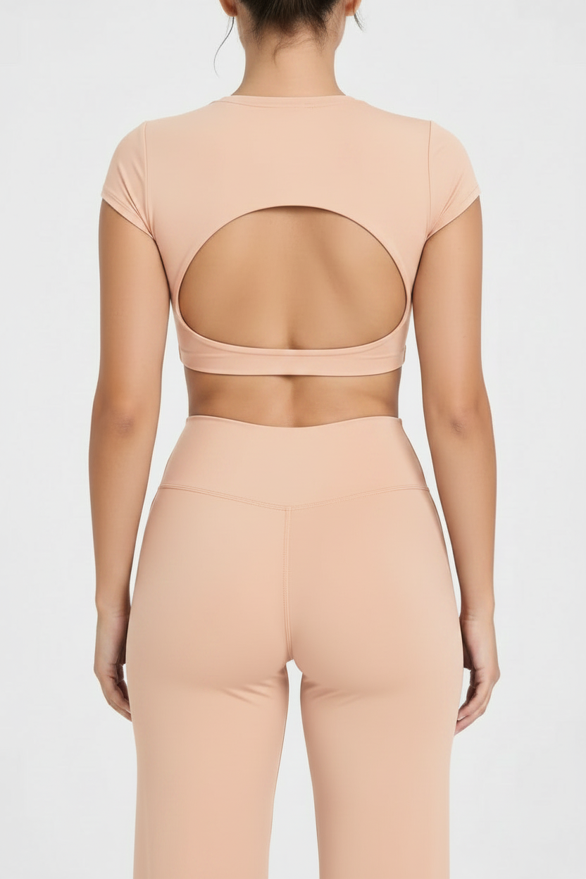 Empower Crop Top - Pale Peach